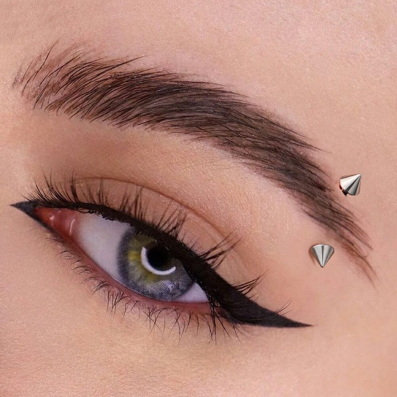 AMASIS Eyebrow Piercing Jewelry Surgical Steel Curved Barbell Tiny Eyebrow Ring Vertical Labret Lip Jewelry Ear Rook Navel Small Belly Button Ring for Women Men 6mm/8mm/10mm/12mm - Image 4